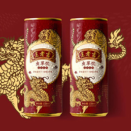 王老吉蟲草飲品瓶貼設(shè)計